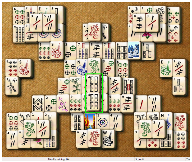 which of microsoft mahjong titans layout is the easiest