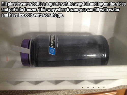 water bottle life hack
